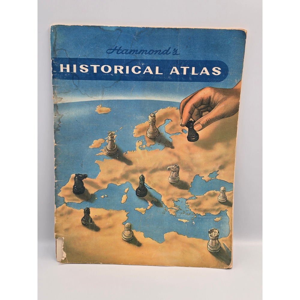 Hammond Historical Atlas Vintage‎ World Maps Education Reference Book